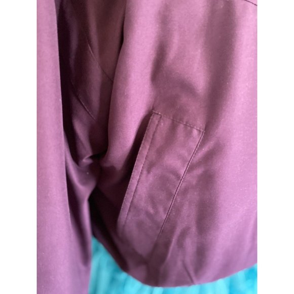 Gallery Sport Windbreaker Jacket Vintage 80s Purple Gold Hardware Size M Pockets - Picture 9 of 16